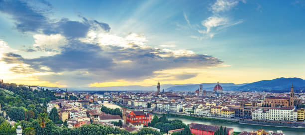 istock Beautiful sunset over Florence, Italy. Scenic panorama view. 1066447304