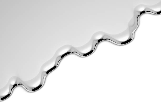 istock Melt metal liquid on white diagonal 1066453780