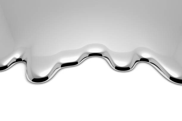 istock Melt metal liquid on white closeup 1066453788