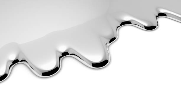 istock Metal liquid on white wide 1066453836
