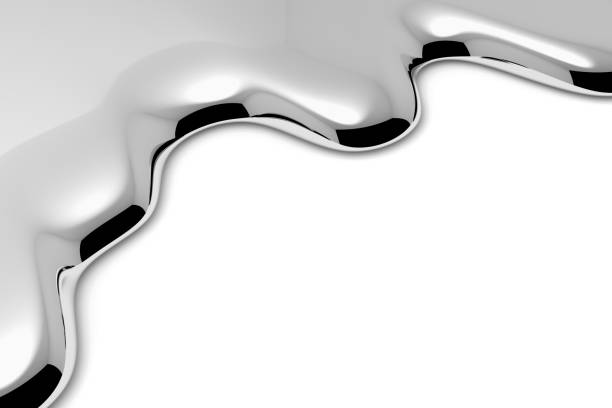 istock Melt metal liquid on white close-up 1066453872