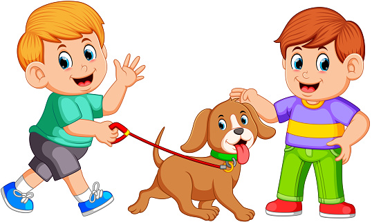 Ilustración de Un Niño Caminando Con Su Perro y más Vectores Libres de  Derechos de Pasear perros - Pasear perros, Niño, Niños - iStock