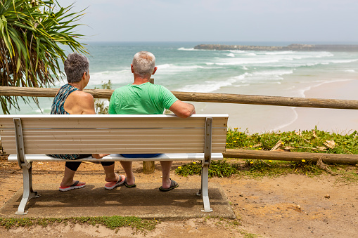 Senior Couple Enjoying the View at the Beach