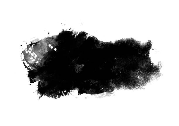 istock Black color graphic patches graphic brush strokes design effect element for background 1066478826