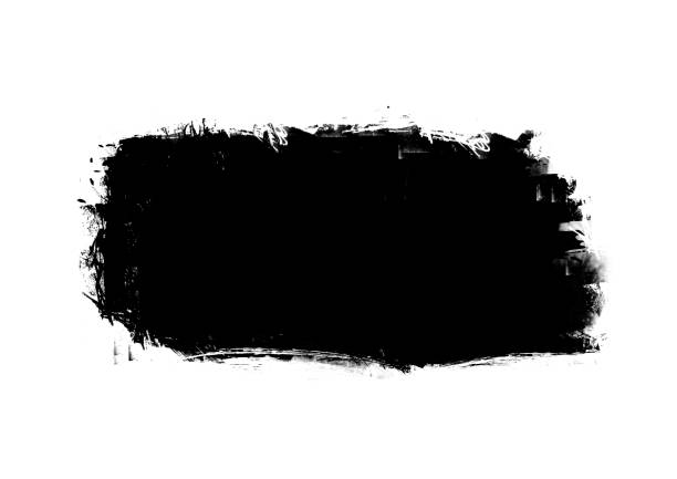 istock Black color graphic patches graphic brush strokes design effect element for background 1066478974