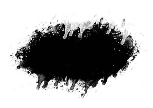 istock Black color graphic patches graphic brush strokes design effect element for background 1066479036