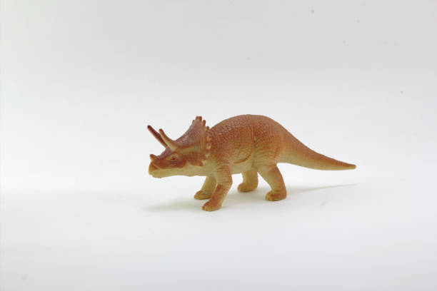 istock Dinosaur rubber dolls, spike-eating Triceratops plant 1066482224