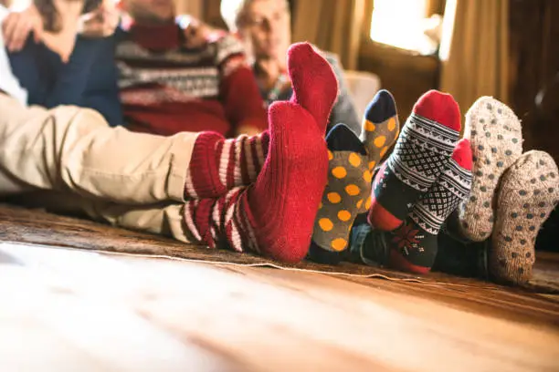 Photo of christmas socks at home