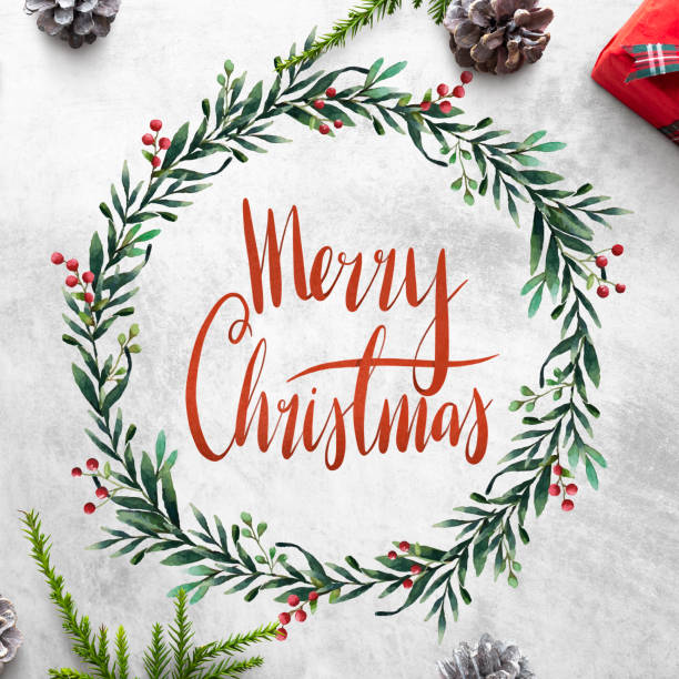 Merry Christmas greeting card mockup