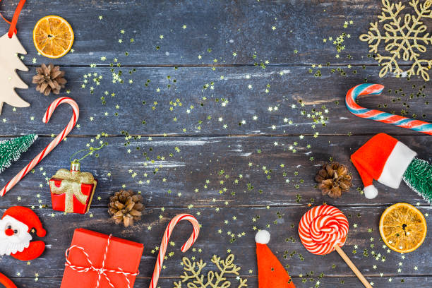 istock New Year or Christmas decoration flat lay 1066496526