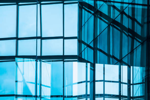 istock Architecture details Building exterior Glass Facade pattern Reflection 1066498600