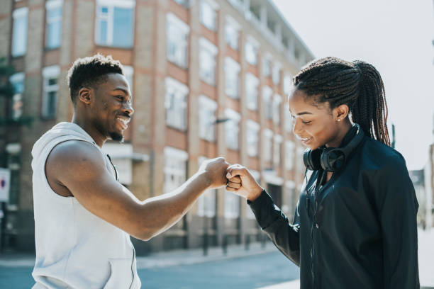 istock Fitness partners doing a fist bump 1066498614