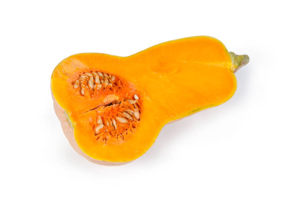 istock Half of butternut squash on a white background 1066498836