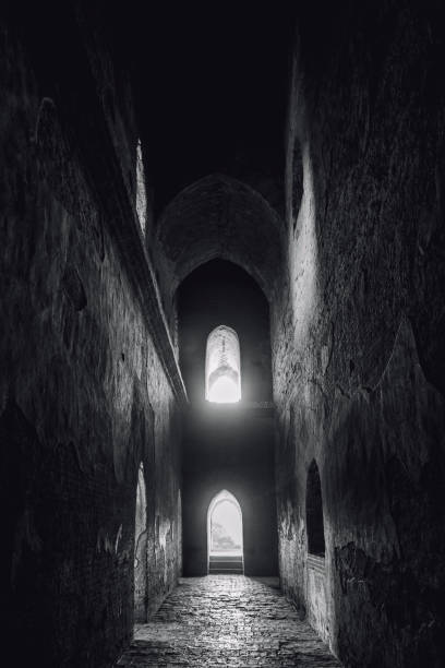 istock Architecture Hallway Corridor Brick wall Old ancient building 1066498860