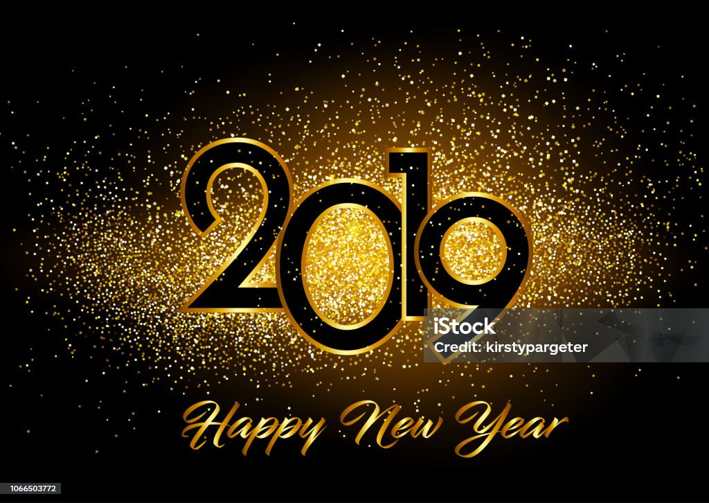 Happy New Year background with glitter effect Happy New Year background with a glitter effect Glittering stock vector