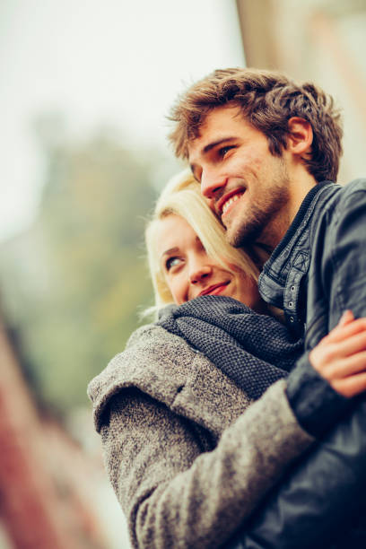 istock Happy couple in love embracing 1066504310