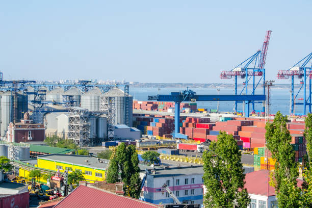 istock Sea cargo port 1066504422