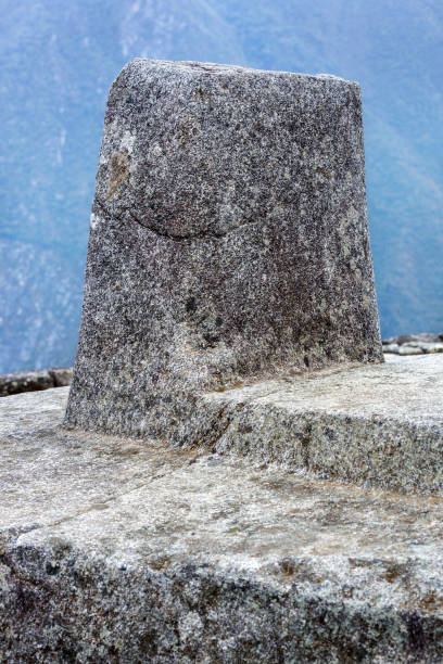 Intihuatana stone at Machu Picchu, Peru