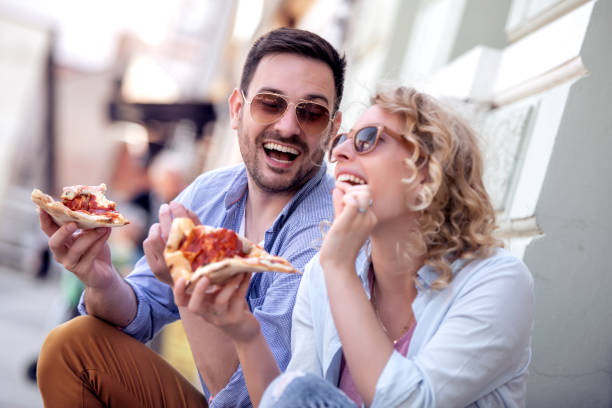 istock Beautiful romantic couple having rest in the city 1066513502