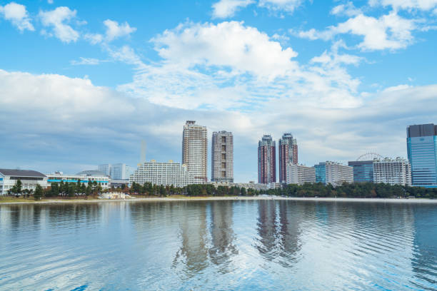 istock sky cityscape river waterfront urban retro background material tokyo japan 1066515352