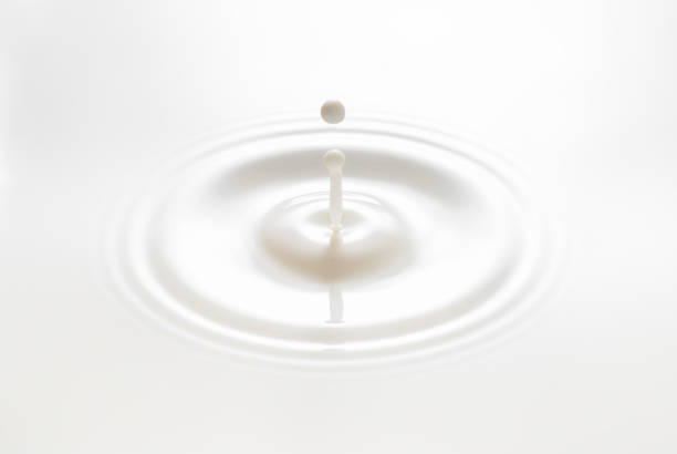 drop created splash with circle ripple stock photo