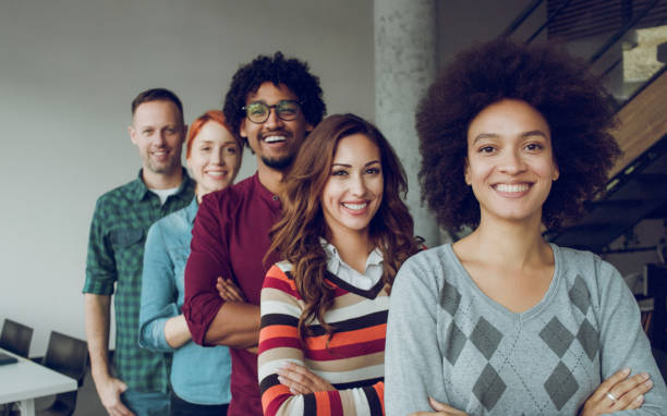 istock Business team standing in a row 1066523520