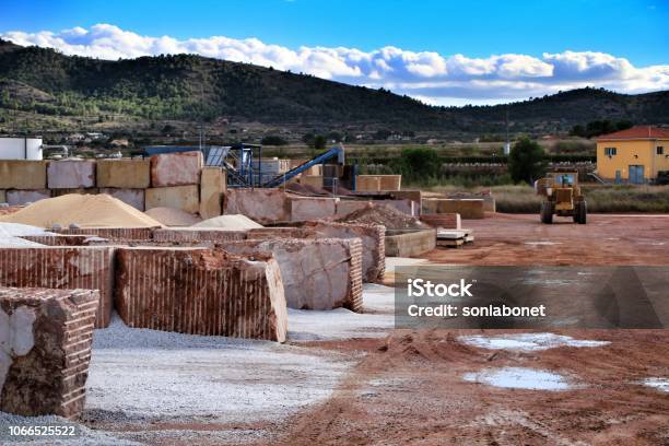 Colorful Construction Aggregate Mountains In Spain Stock Photo - Download Image Now - Backgrounds, Construction Industry, Construction Material