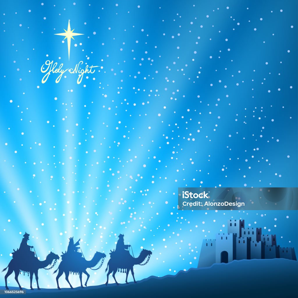 Nativity Scene Holy Night Scene Art stock vector