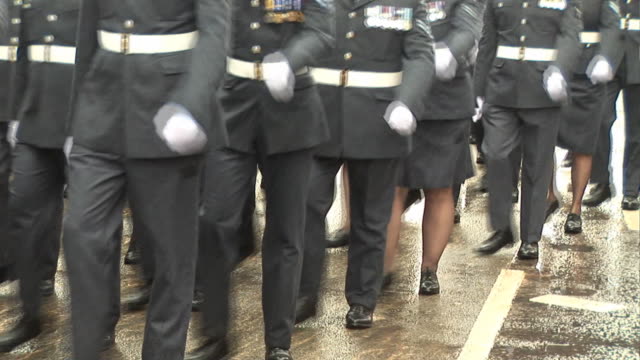 Marching Navy RAF Soldiers - HD & PAL