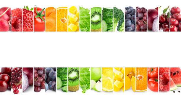 istock Collage of mixed fruits and vegetables 1066538920