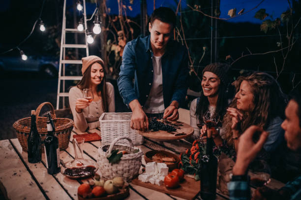 istock Young people enjoying wine 1066540776