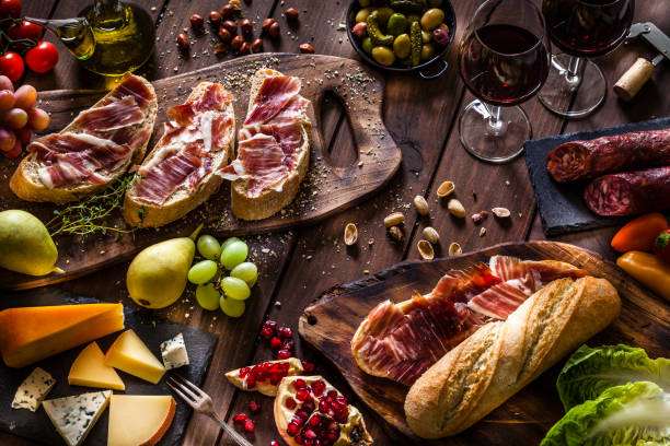 istock Spanish bocadillo de jamon iberico, cheese and pickles 1066547186