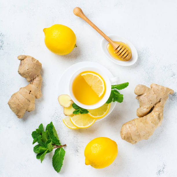 istock Ginger tea in a cup for flu cold winter days 1066547550