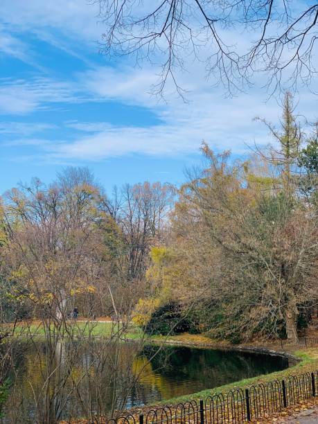 istock Public park in fall time in Europe 1066549612