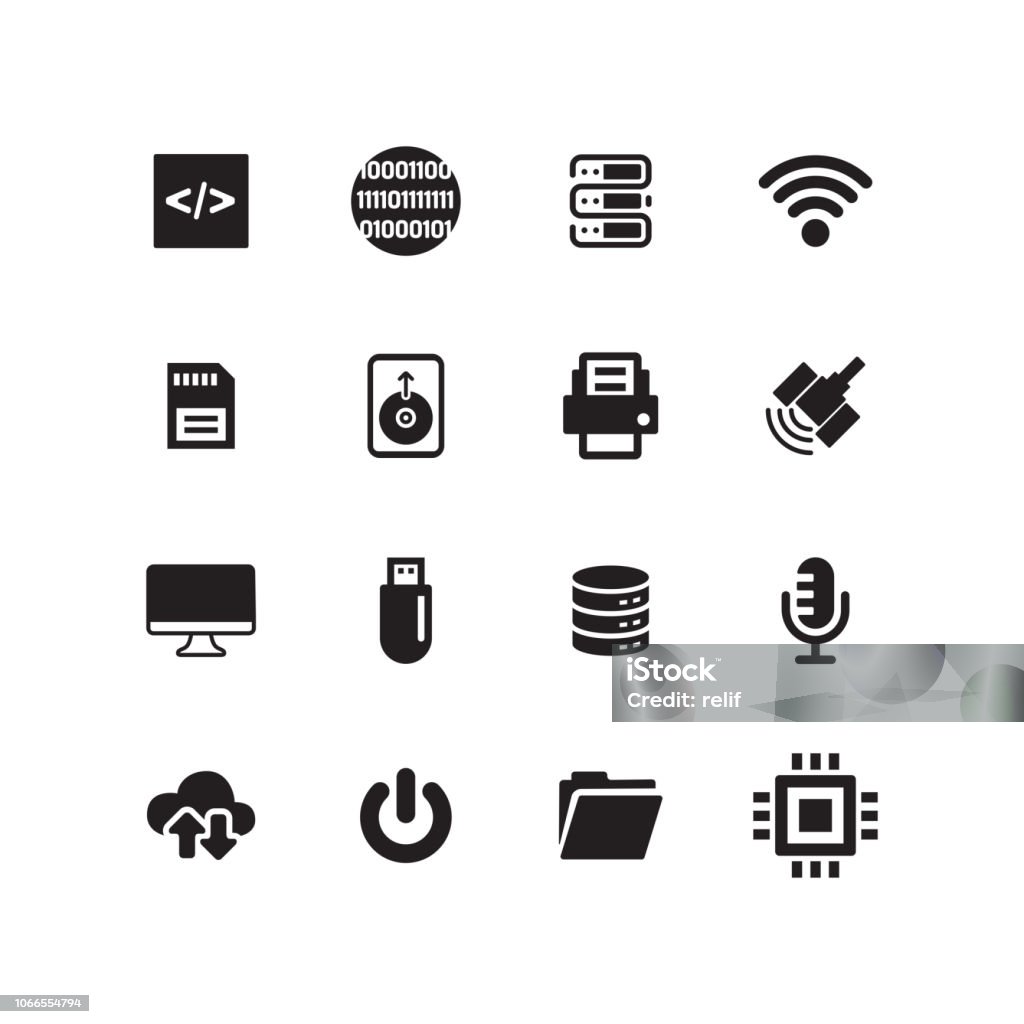 Computer Technology Vector Shape Computer Technology Stock Illustration - Download Image Now - Abstract ...