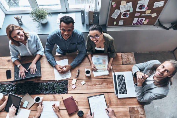 istock Happy business team. 1066557812
