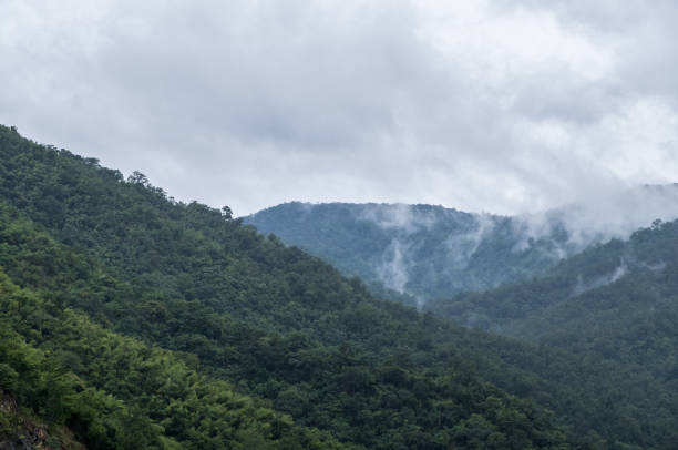 istock Light fog is cover the high mountain. 1066560900