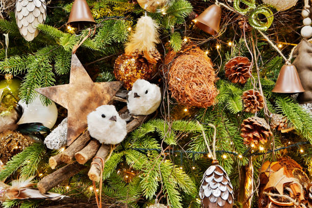 istock Christmas tree decoration with garland 1066562912