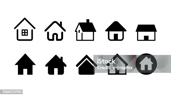 istock home and house icon set. vector illustration image. 1066570700