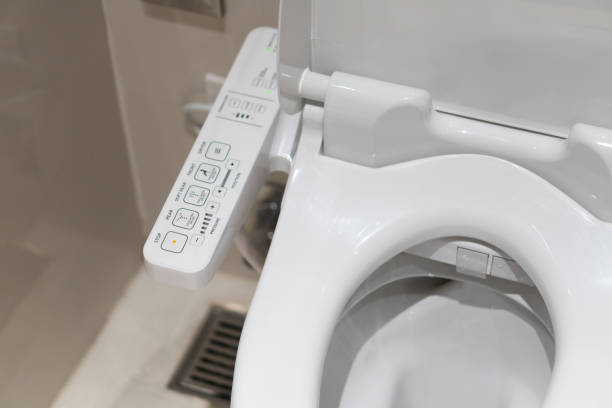 istock Modern high tech toilet with electronic bidet in Thailand 1066572378