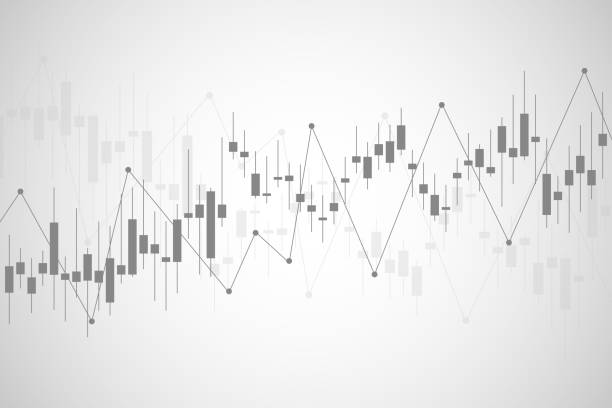ilustraciones, imágenes clip art, dibujos animados e iconos de stock de tabla de negocios vela palo gráfico del mercado de valores inversiones trading. tendencia de la gráfica. ilustración de vector - bar graph