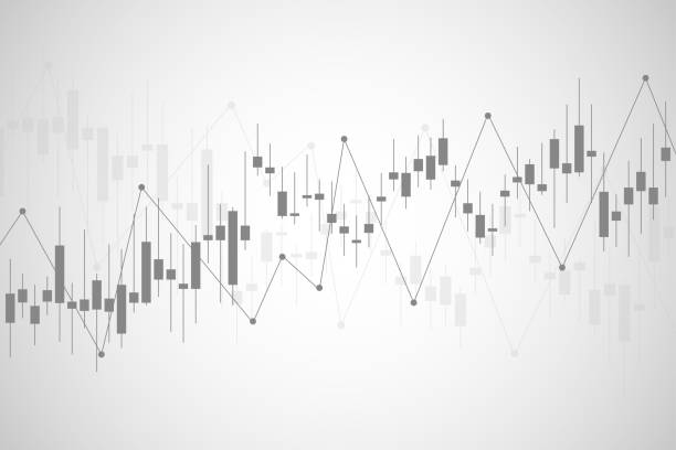 illustrazioni stock, clip art, cartoni animati e icone di tendenza di grafico a bastone di candela aziendale del trading di investimenti in borsa. evoluzione del grafico. illustrazione vettoriale - candlestick holder chart forex graph