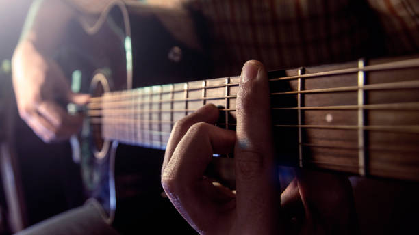 istock Guitar Playing. Man Playing Acoustic Guitar Closeup 1066578952