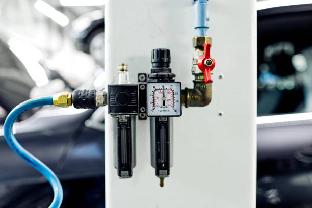 istock Several water meters. Measurement of water flow. 1066581822