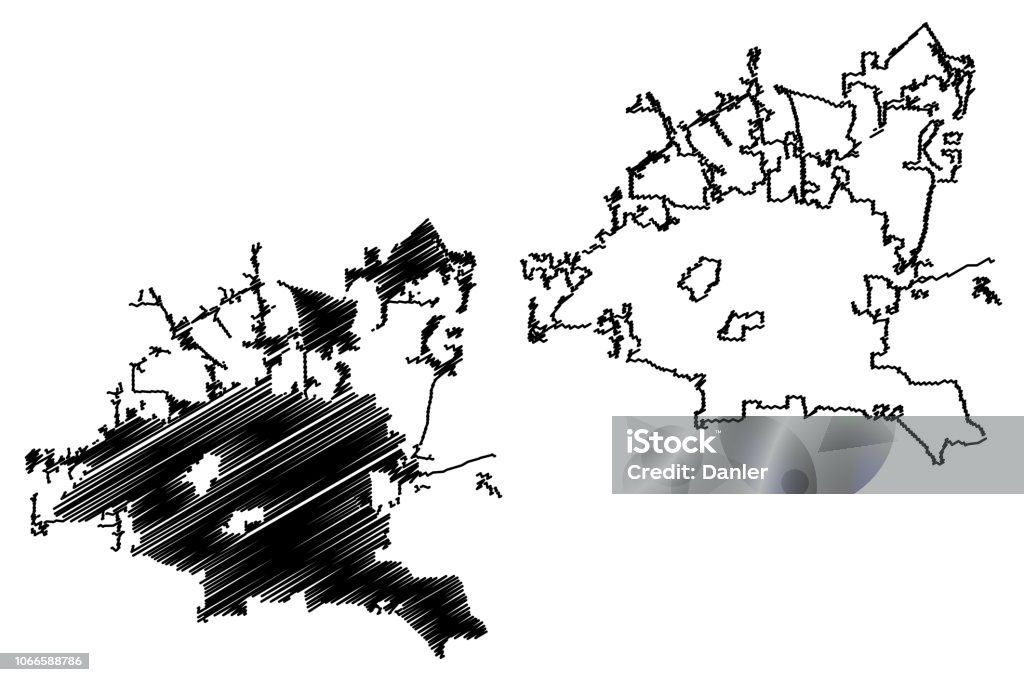 Houston City map vector Houston City ( United States cities, United States of America, usa city) map vector illustration, scribble sketch City of Houston map Abstract stock vector