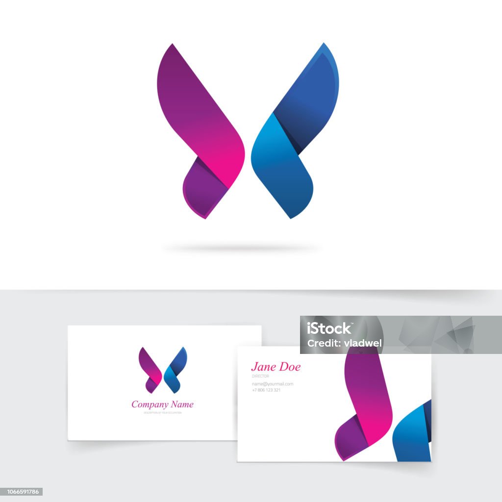 Butterfly logo template vector with purple wings design, abstract gradient butterfly in blue and violet colors, beautiful modern vector logotype icon for business card, brand or identity clipart Butterfly logo template vector with purple wings design, abstract gradient butterfly in blue and violet colors, beautiful modern vector logotype icon for business card, brand or identity Logo stock vector