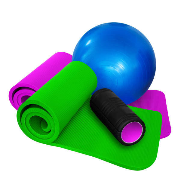 istock Fitness ball  -  mats  and black roll 1066593550