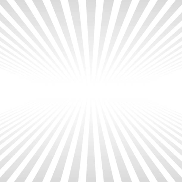 White background with light gray rays going beyond horizon, vector light background with vertical stripes White background with light gray rays going beyond the horizon, vector light background with vertical stripes sunbeam lines stock illustrations
