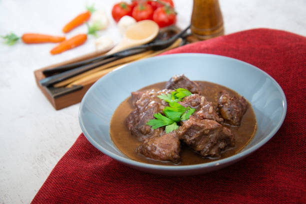 istock Homemade Beef cheek with wine sauce 1066597722