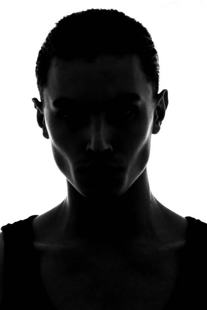 istock black and white men's silhouette beauty portrait 1066603064